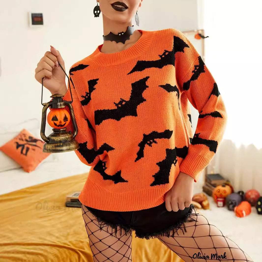 Vampire’s Flight Sweater – Spooky Knit with Bat Pattern