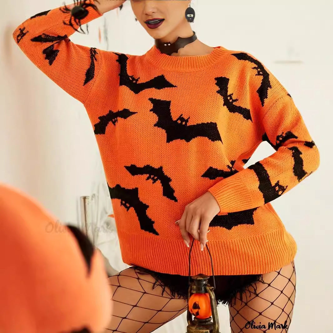 Vampire’s Flight Sweater – Spooky Knit with Bat Pattern