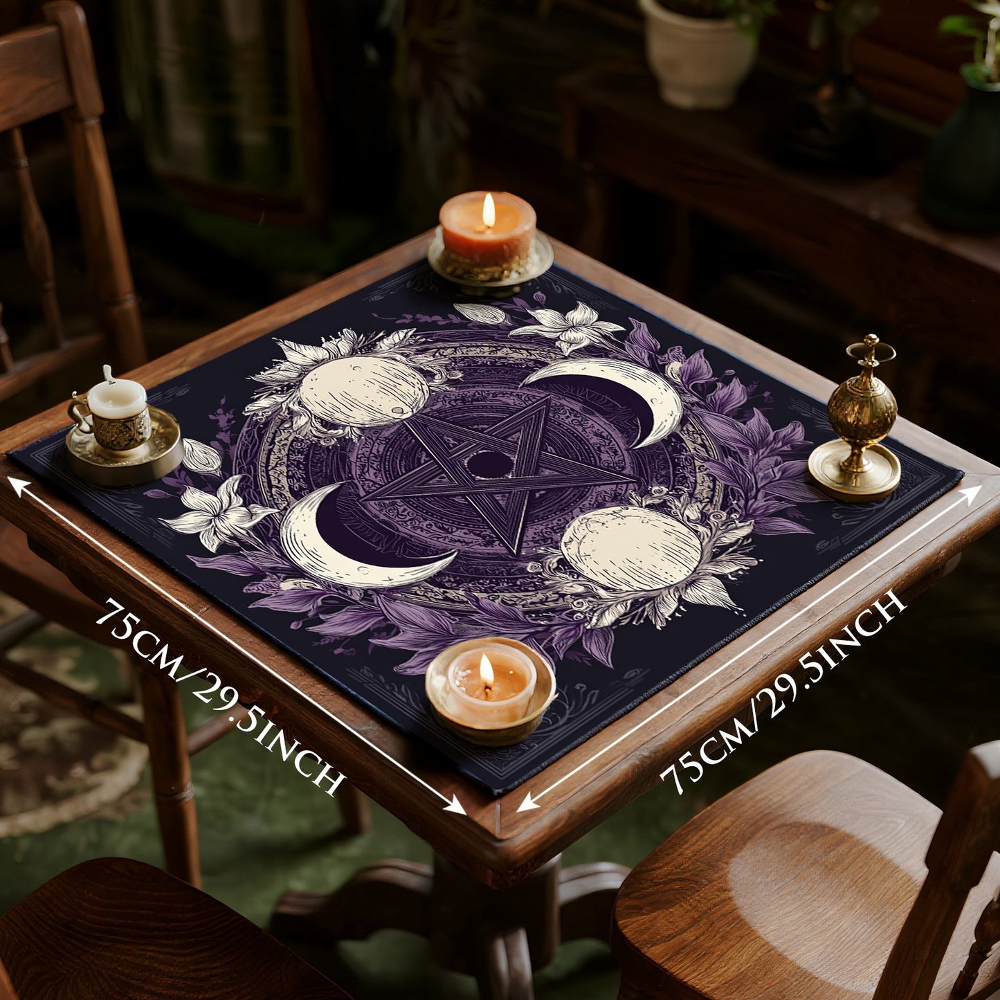 Lunar Pentagram Tarot Cloth