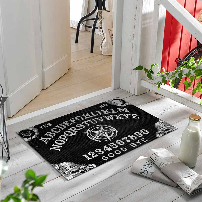 Gothic Black Magic Series Door Mat Horror Black And White Floor Mat