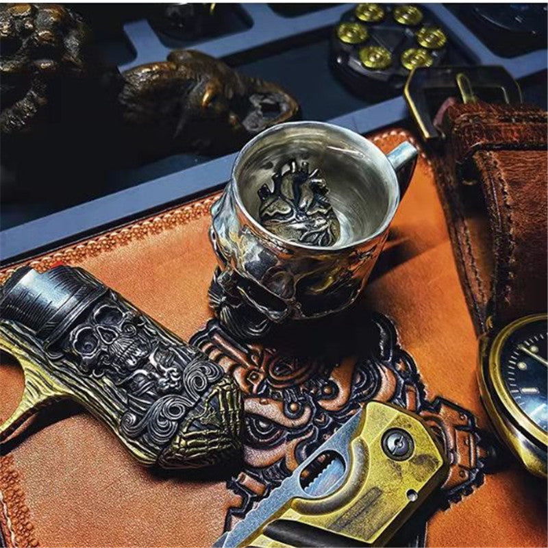 Creative Gothic Alloy Sculpted Drink Cup