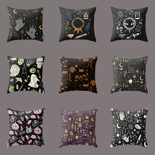 Witching Hour Pillowcase Collection – Gothic & Occult Print Home Decor