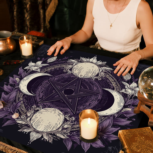 Lunar Pentagram Tarot Cloth